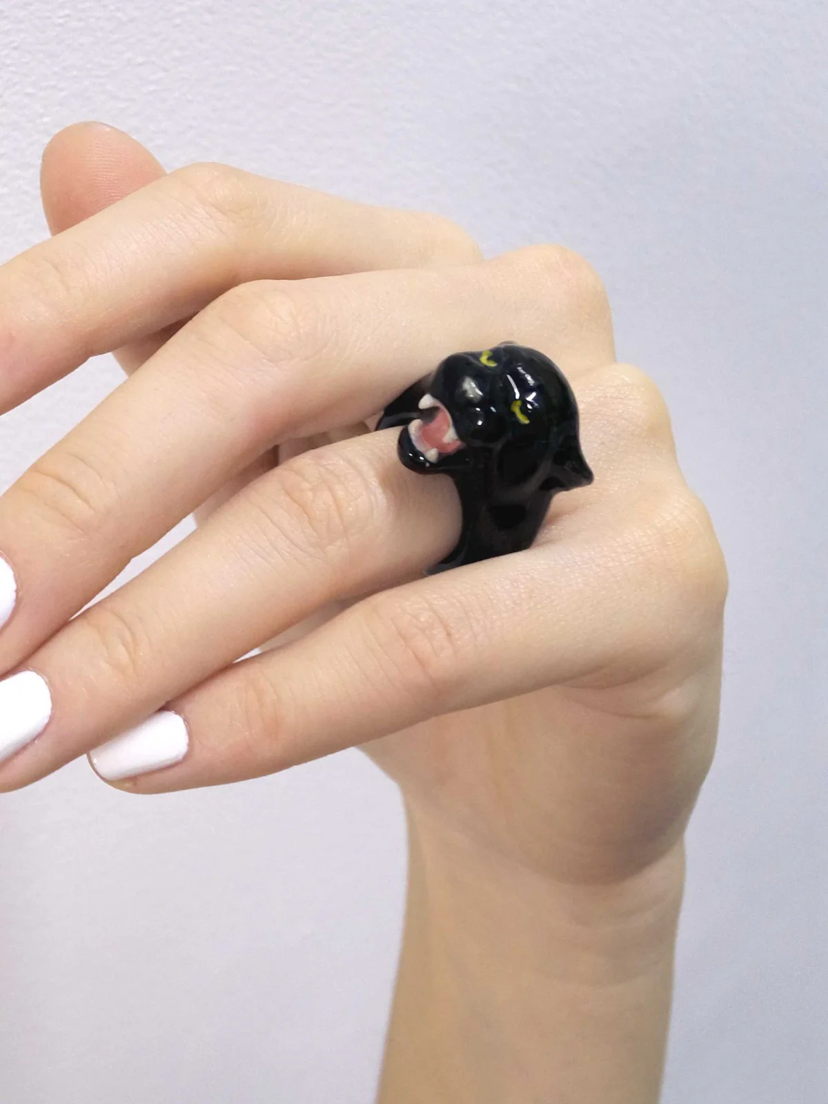 Bague panthère noire rugissante - Image 2