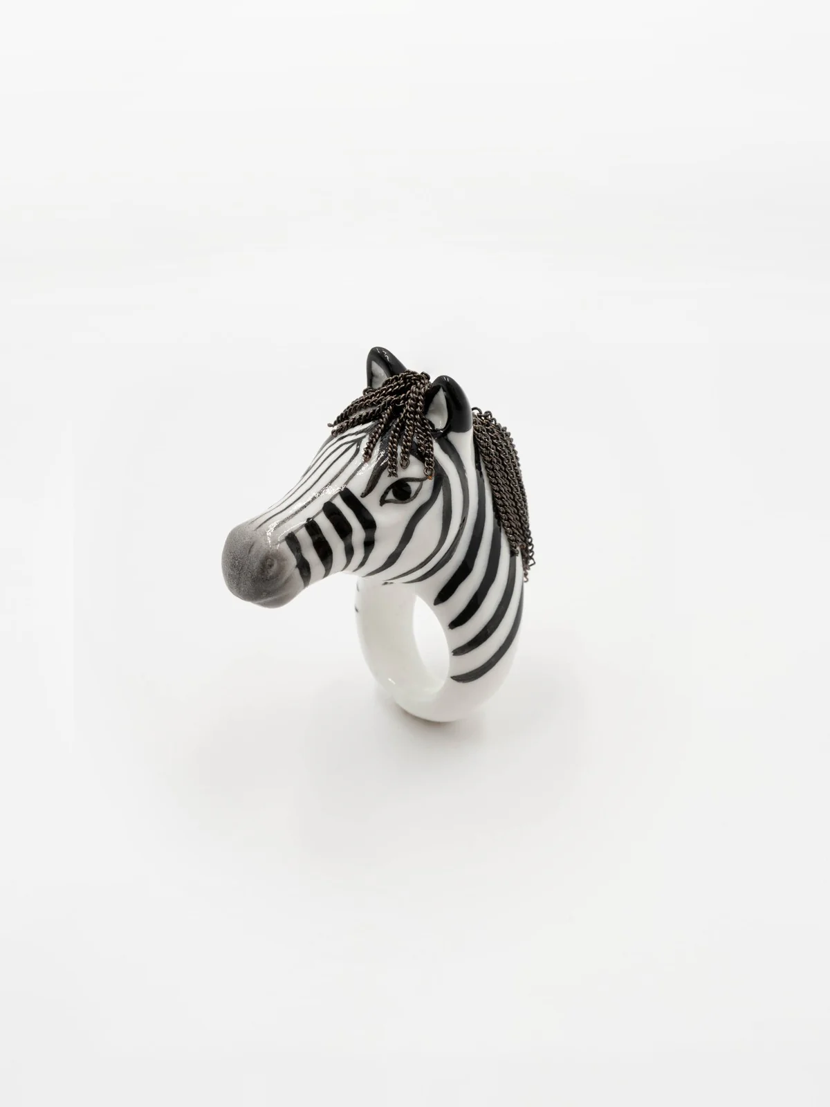 Bague zèbre avec crinière
