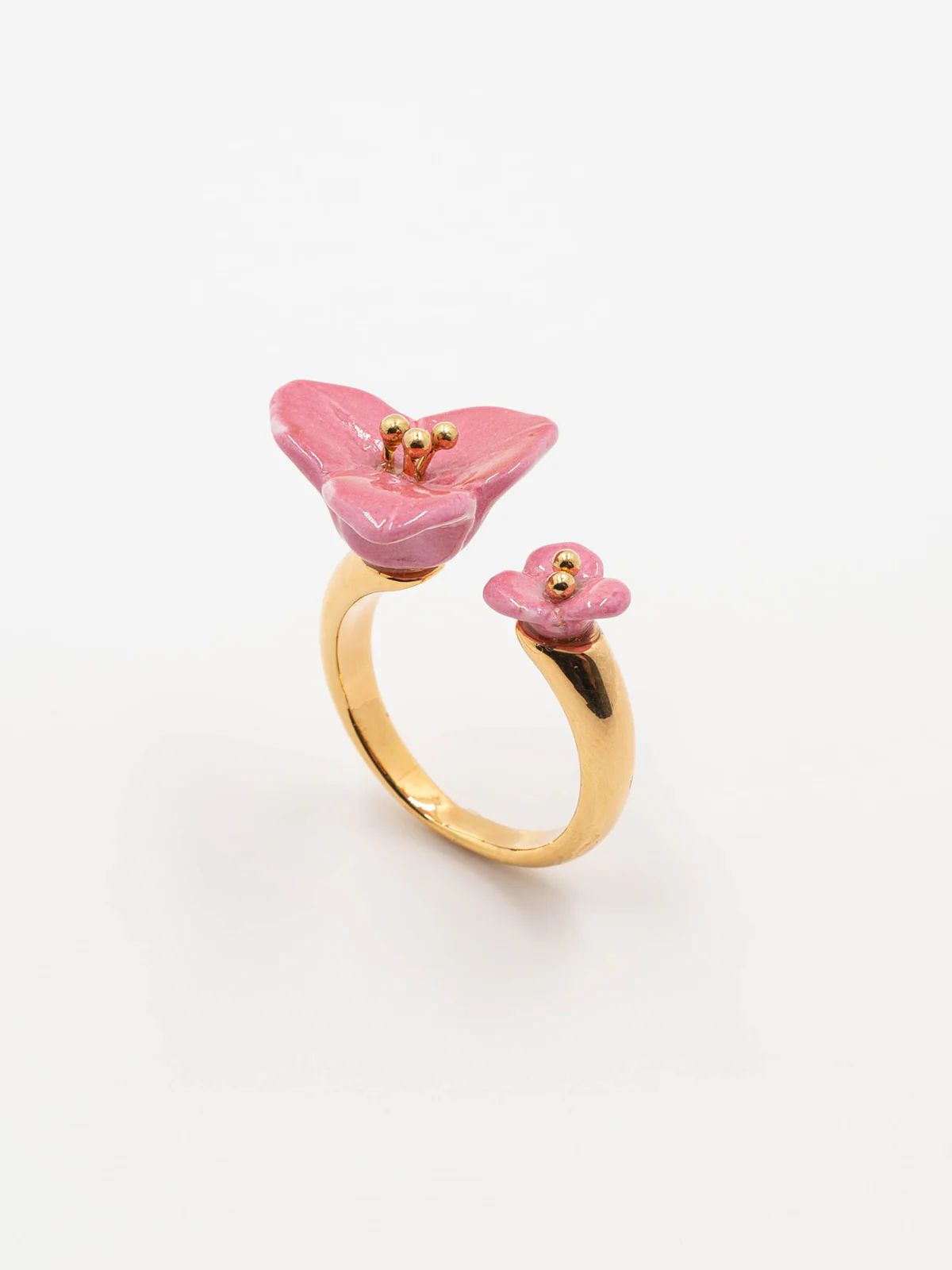 Bague FaceToFace bougainvillier rose