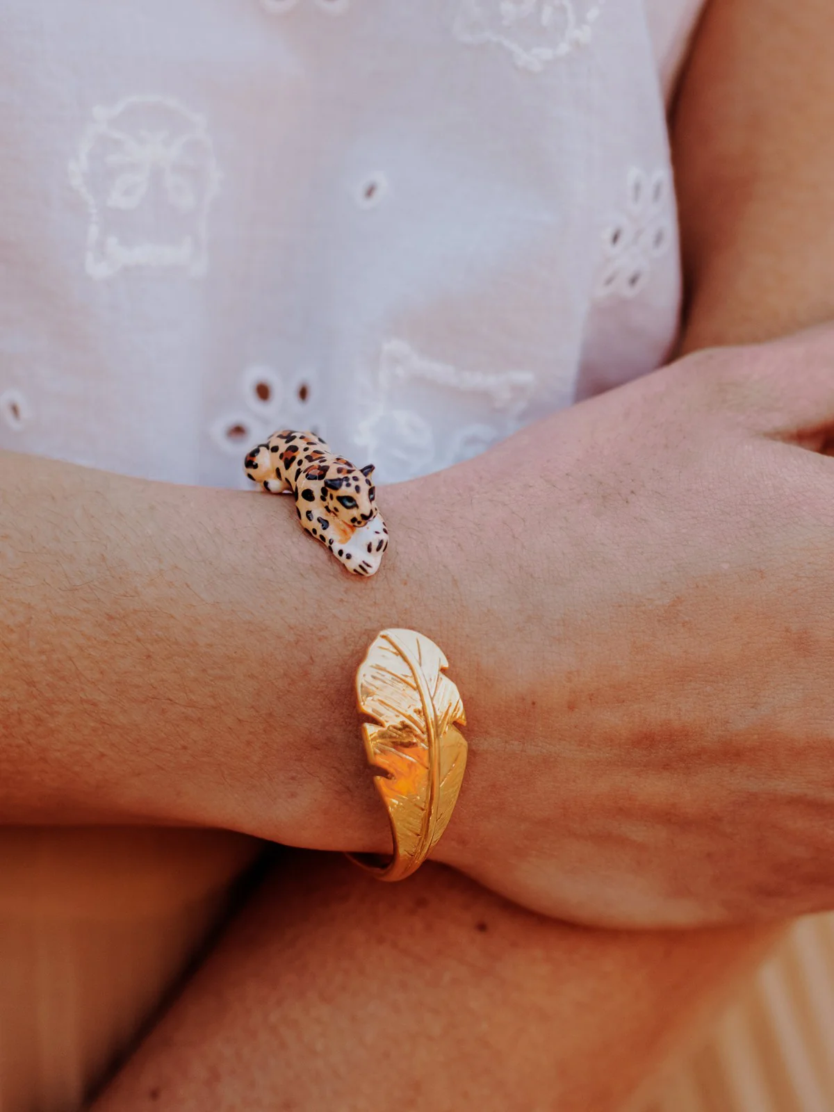 Bracelet FaceToFace léopard et palme - Image 3