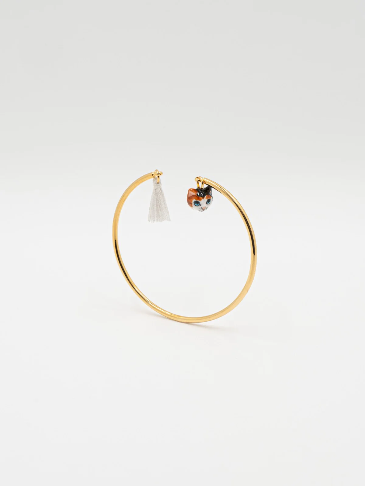 Bracelet ajustable chat avec pompon