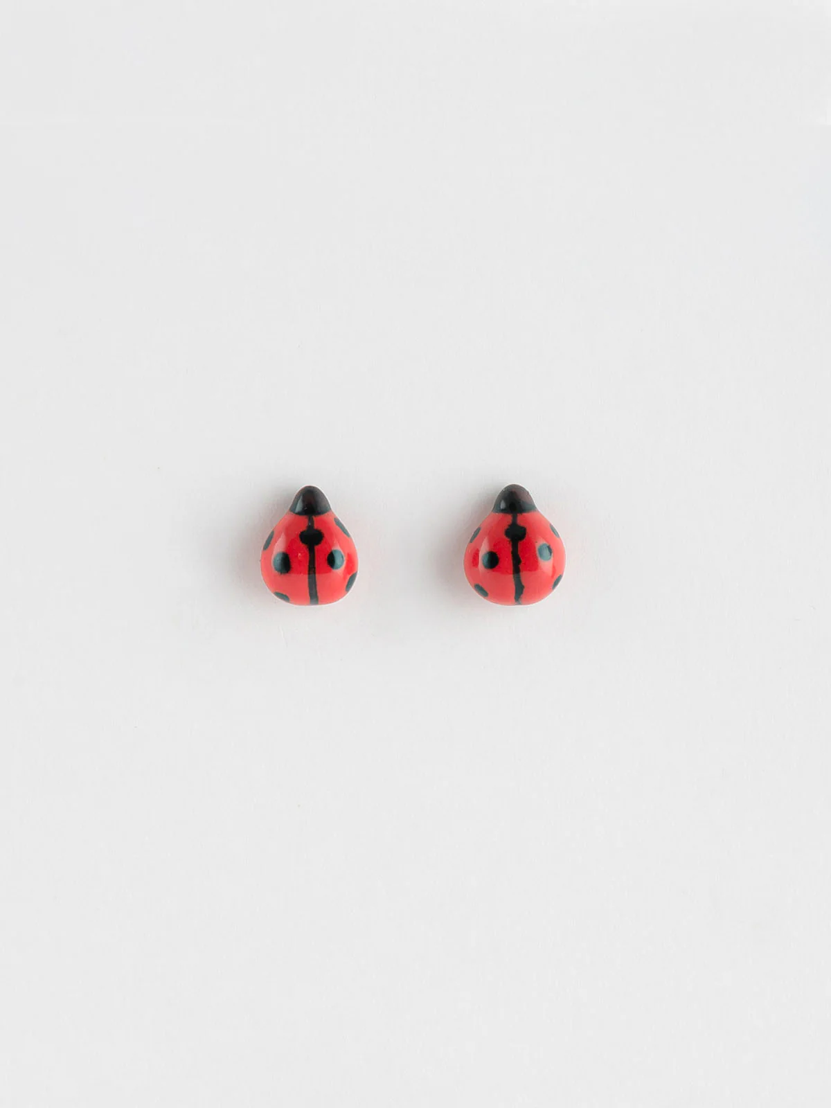 Boucles d'oreilles puces - Coccinelle - Image 2
