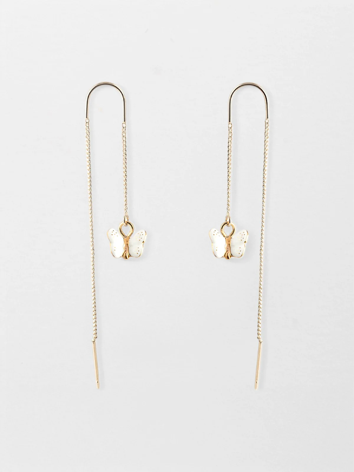 Longues boucles d'oreilles papillon