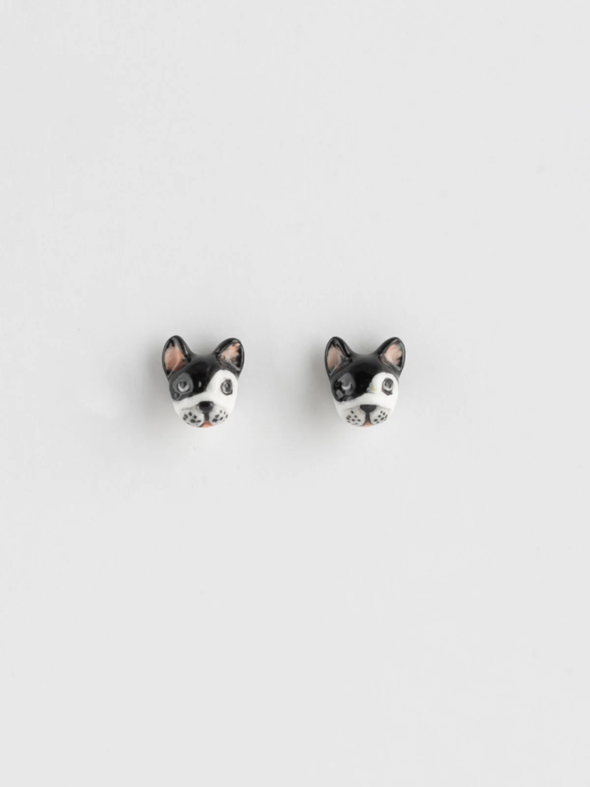 Boucles d'oreilles puces - Bouledogue