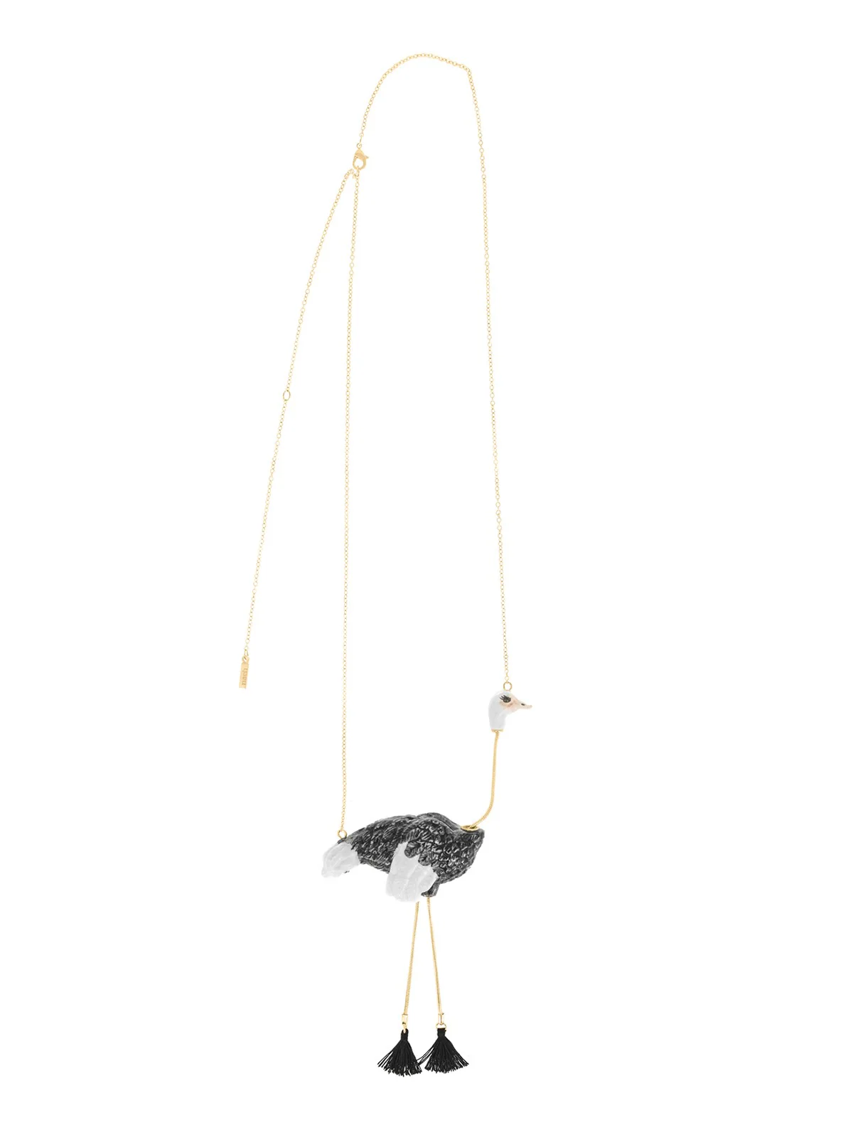 Collier autruche avec pompons - Image 4