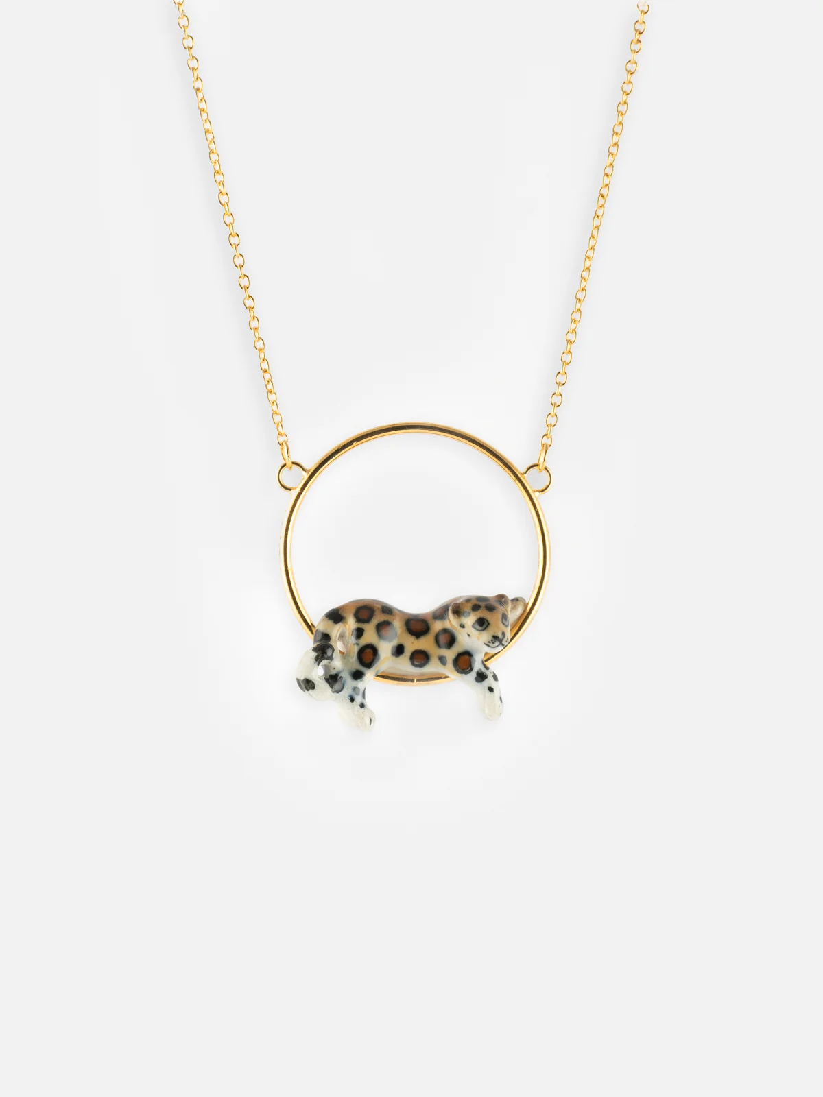 Collier rond léopard