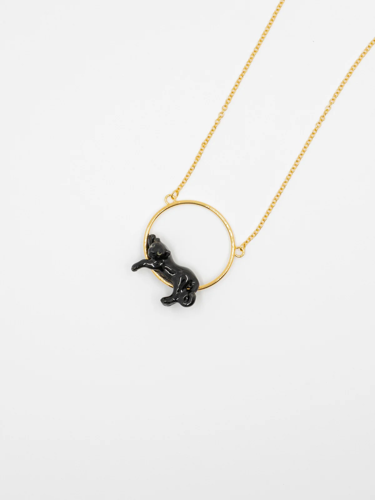 Collier rond panthère noire - Image 3