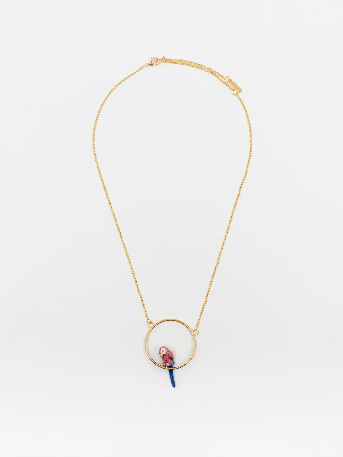 Collier rond perroquet rose - Image 6