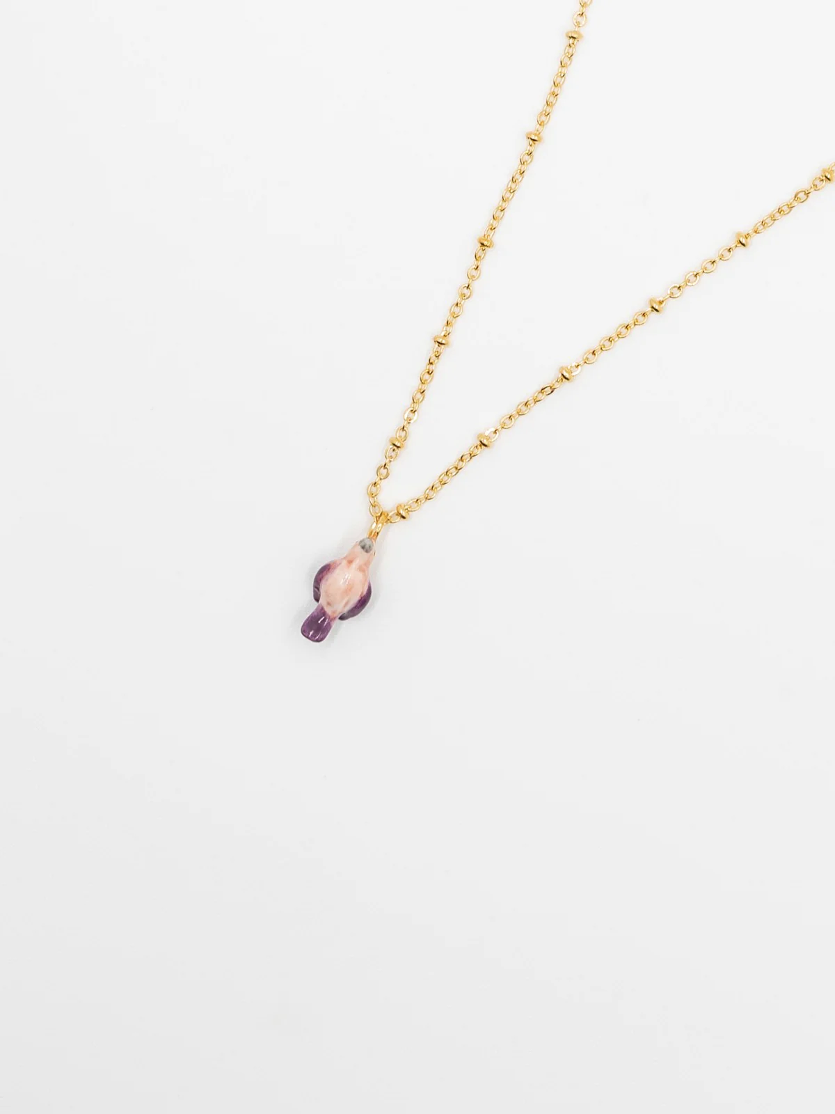 Collier perroquet violet