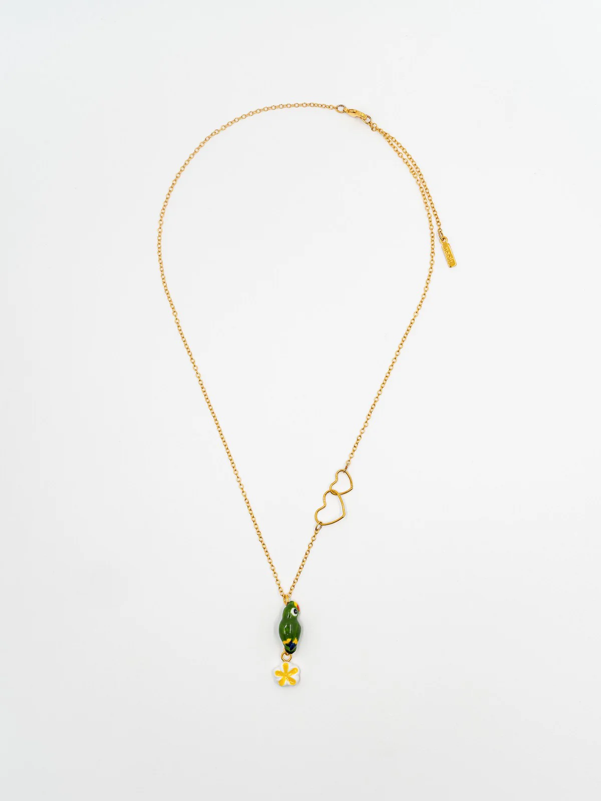 Collier perroquet vert