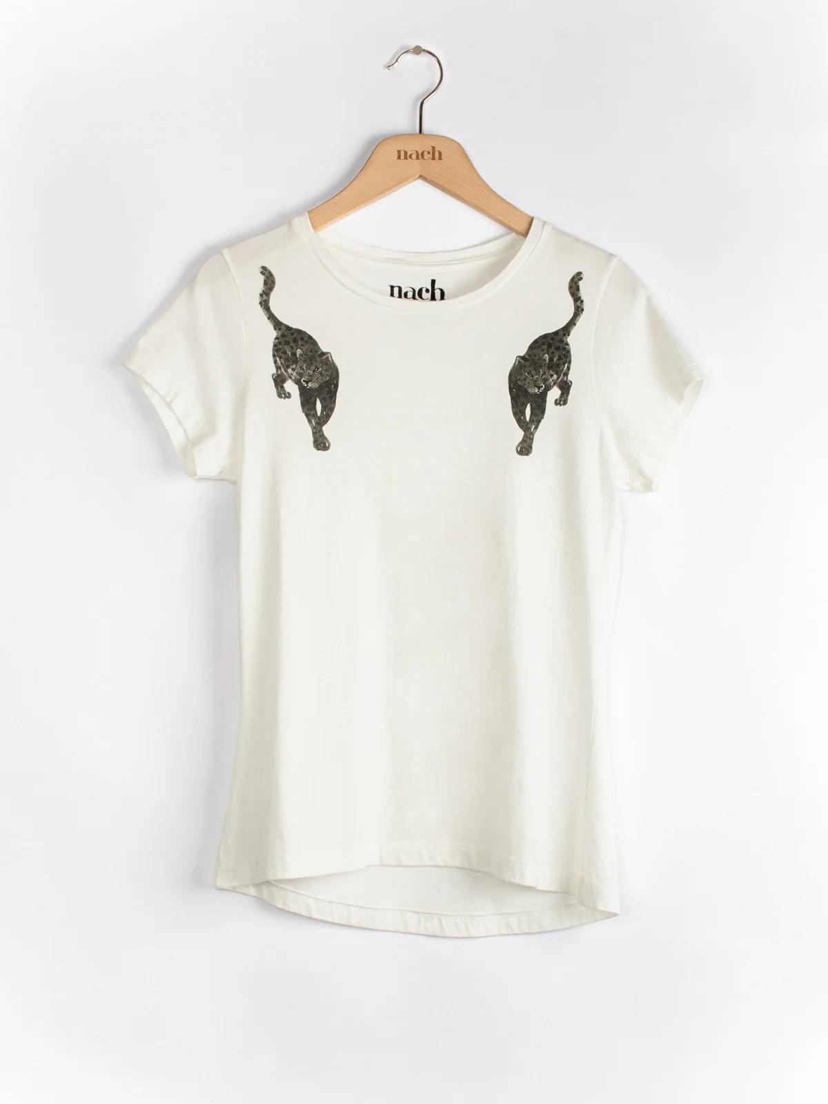 T-shirt panthère noire face à face - Image 2