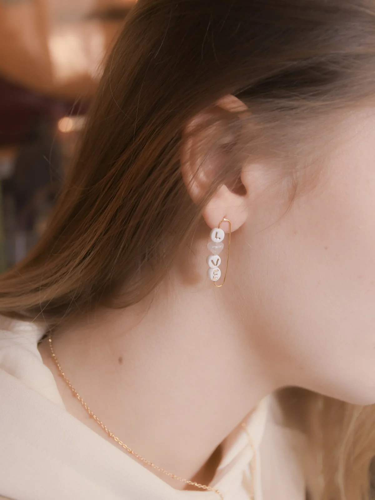 Boucles d'oreilles LOVE - Des mots d'amour - Image 2