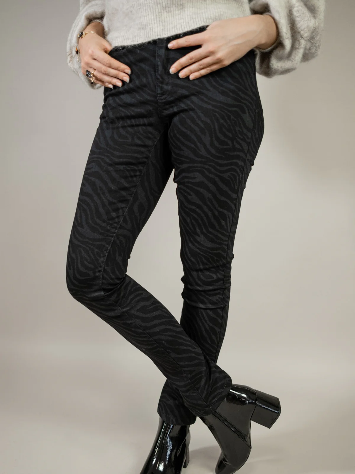 Jean noir effet zèbre