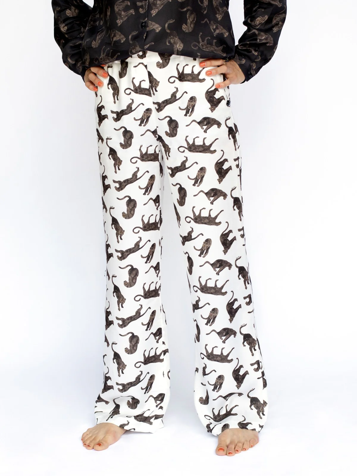 Pantalon blanc - Noir Sauvage