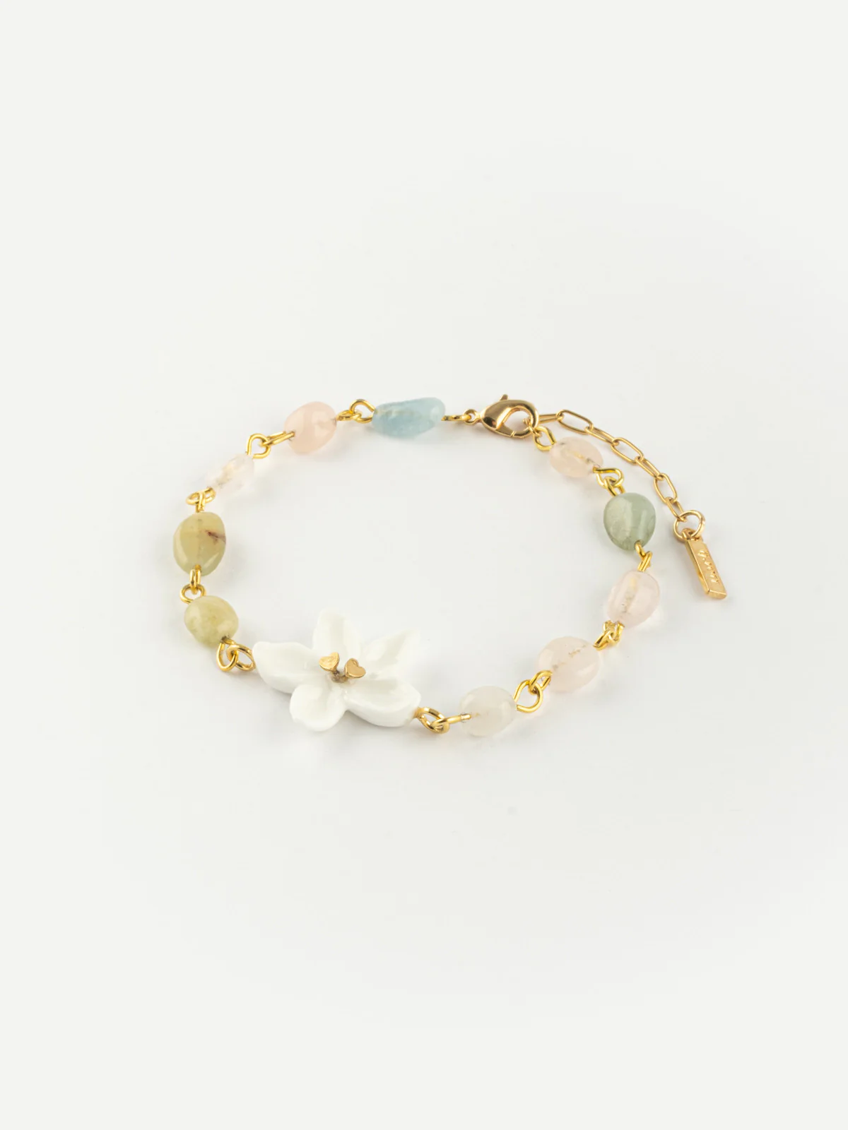 Bracelet jasmin et perles de morganite naturelle - Jasmin et moi - Image 4