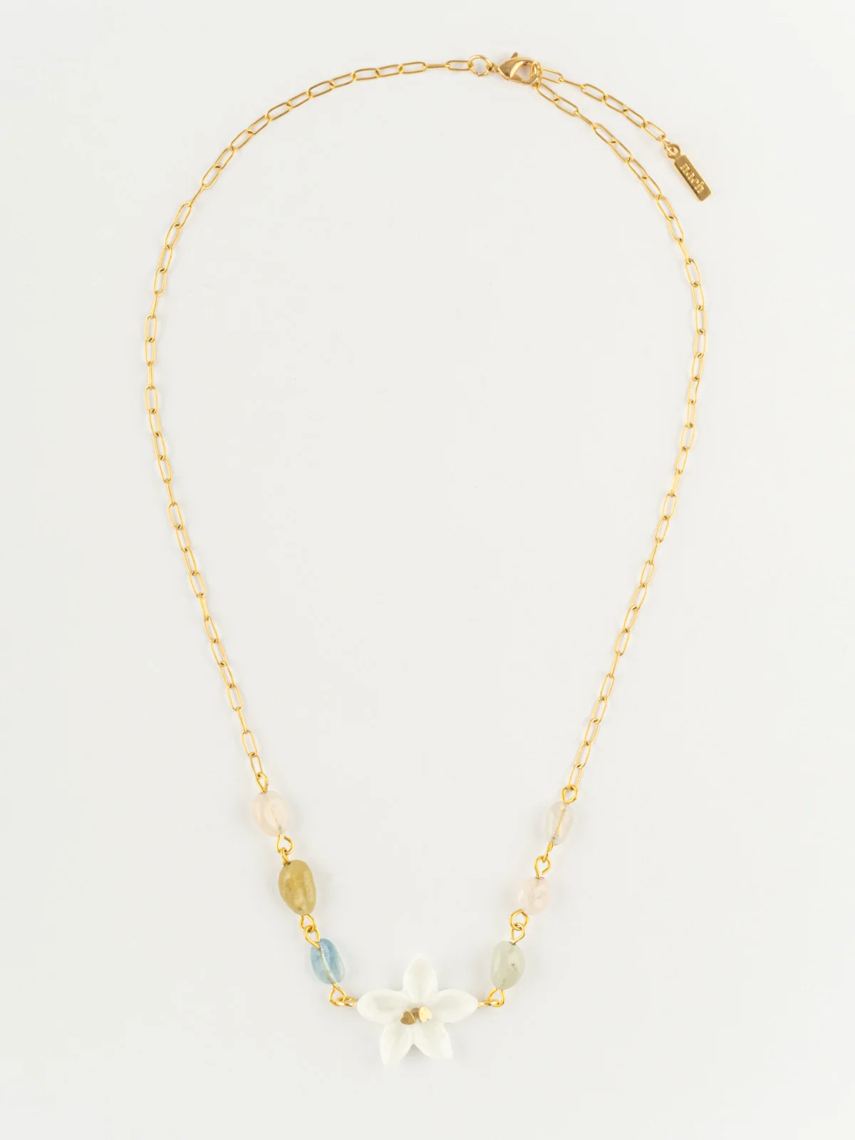 Collier jasmin et perles de morganite naturelle - Jasmin et moi - Image 5