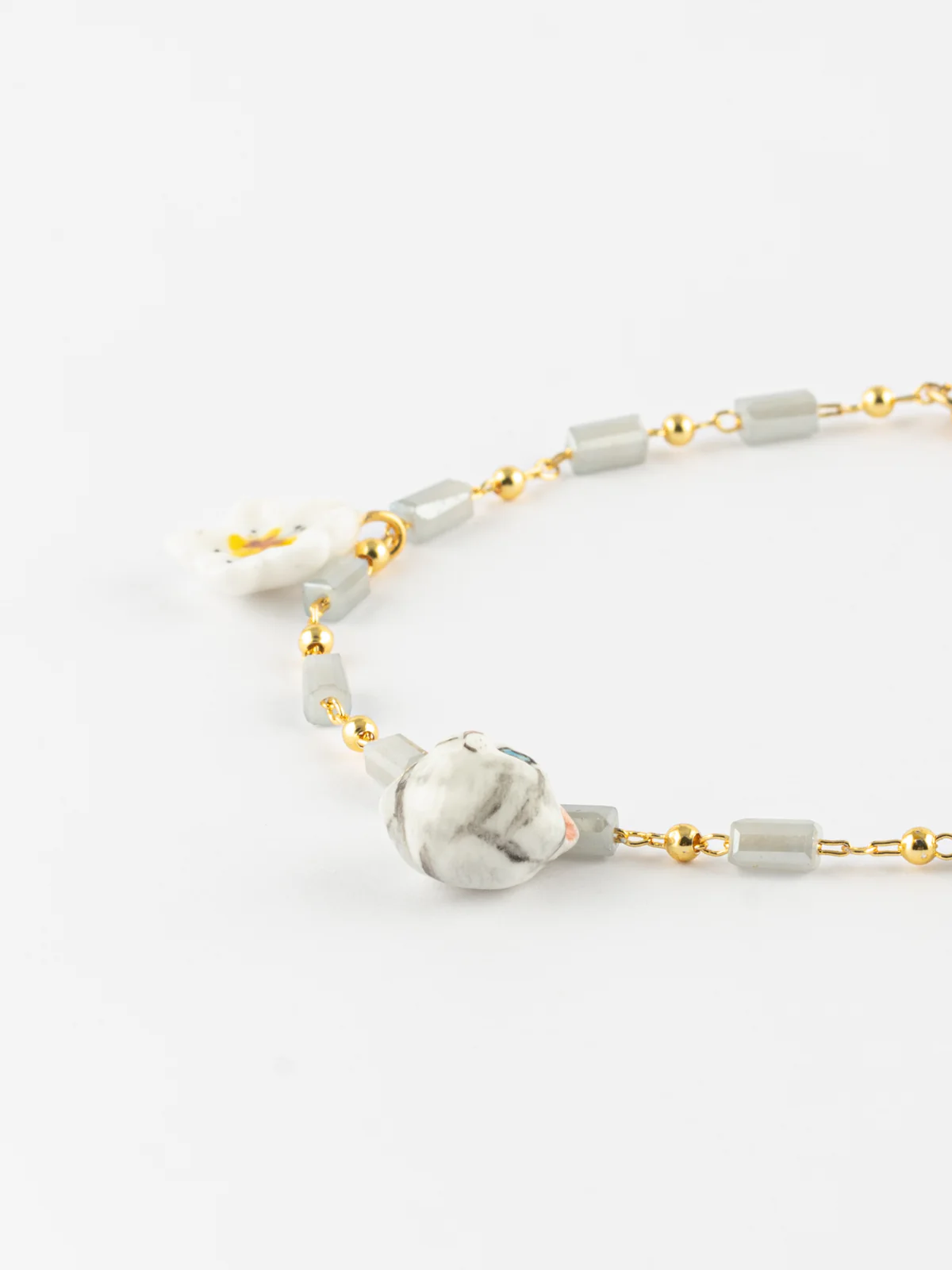 Bracelet fleur de poirier et chaton tabby - Image 7