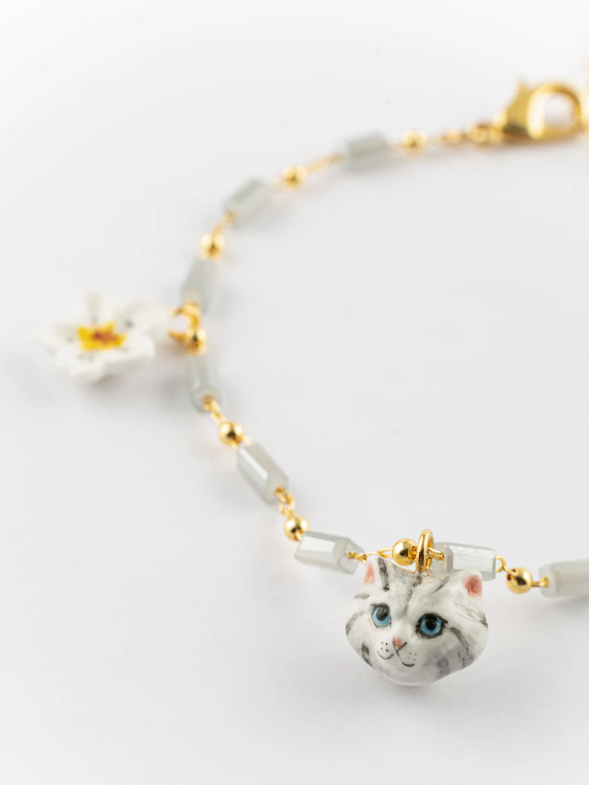Bracelet fleur de poirier et chaton tabby - Image 8