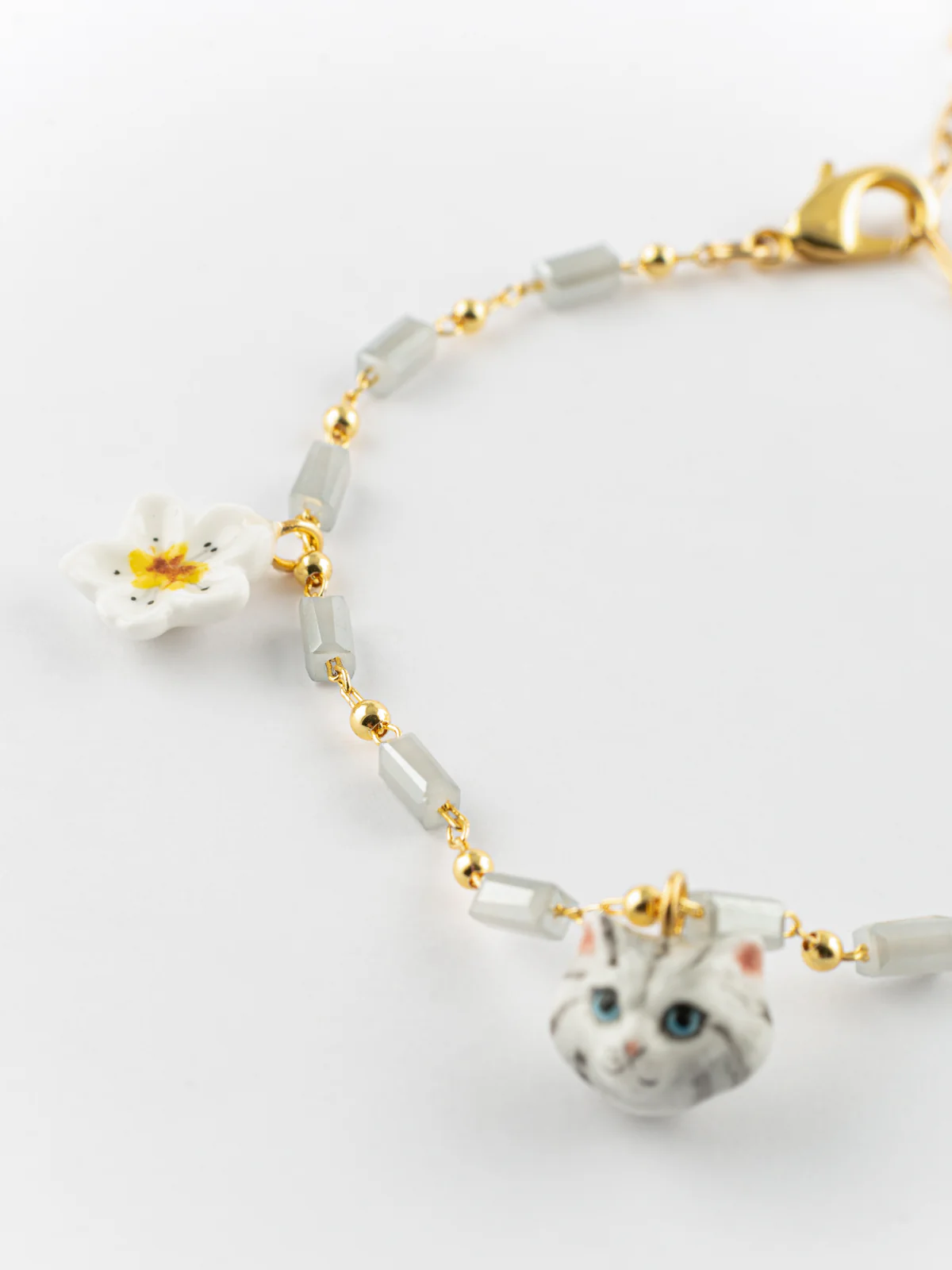 Bracelet fleur de poirier et chaton tabby - Image 9