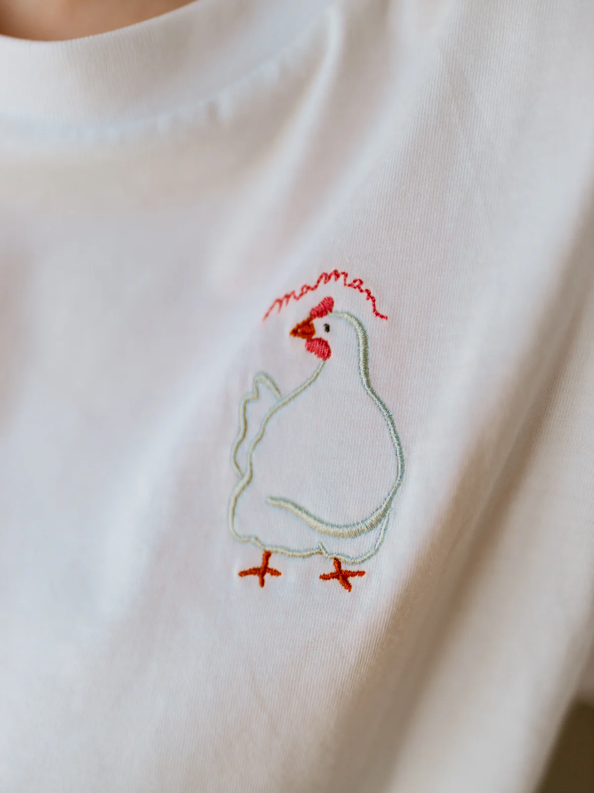 T-shirt Olga - brodé Maman Poule - Image 3