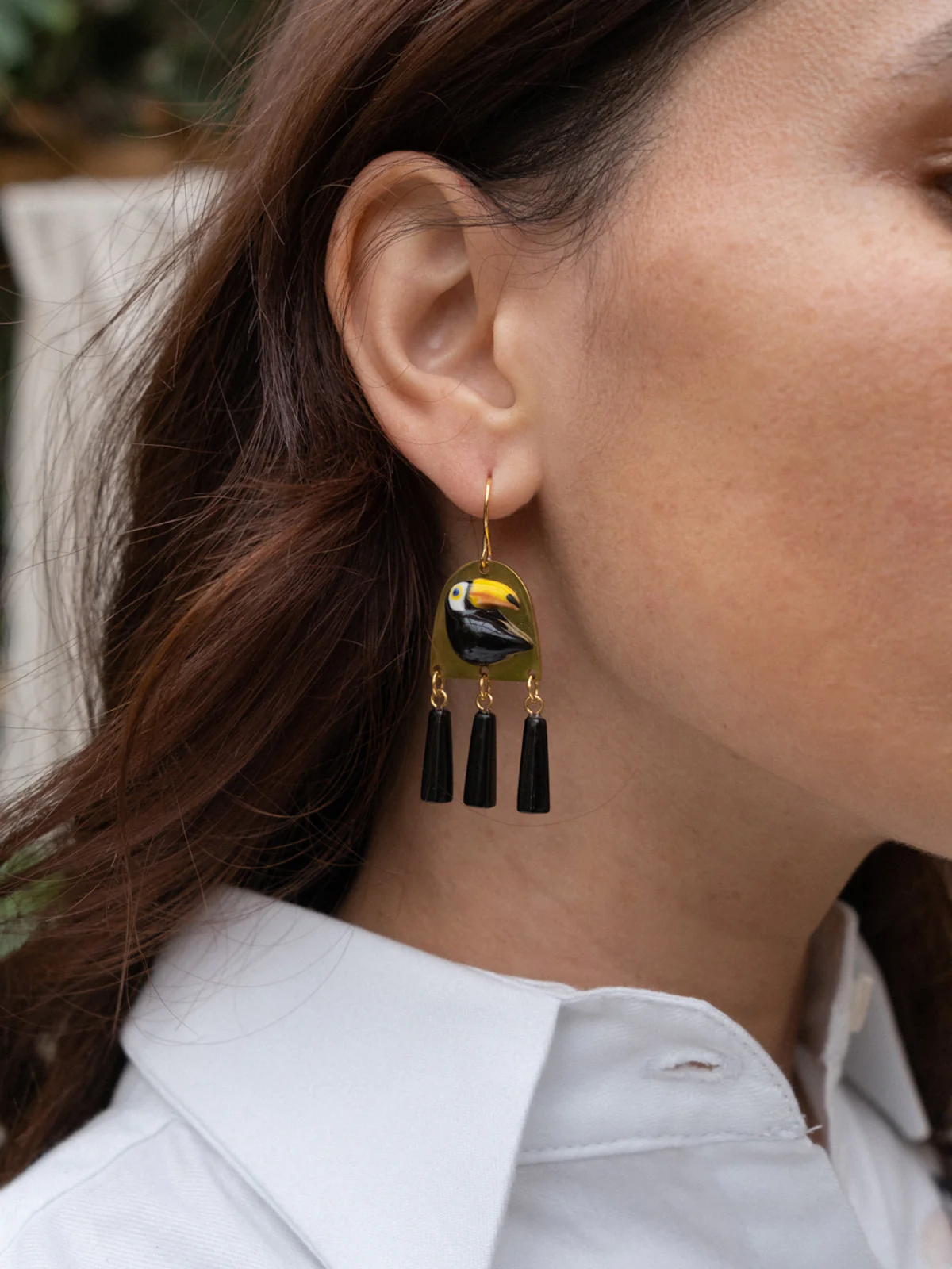Boucles d'oreilles toucan graphique - Image 2