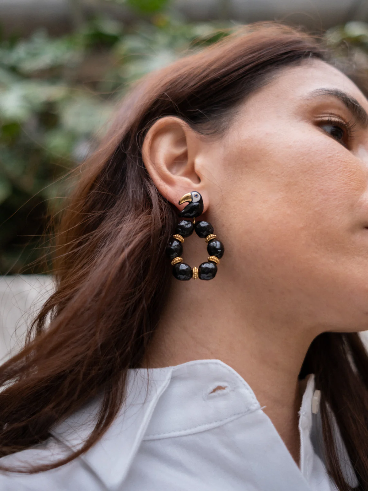 Boucles d'oreilles rondes toucan - Image 3