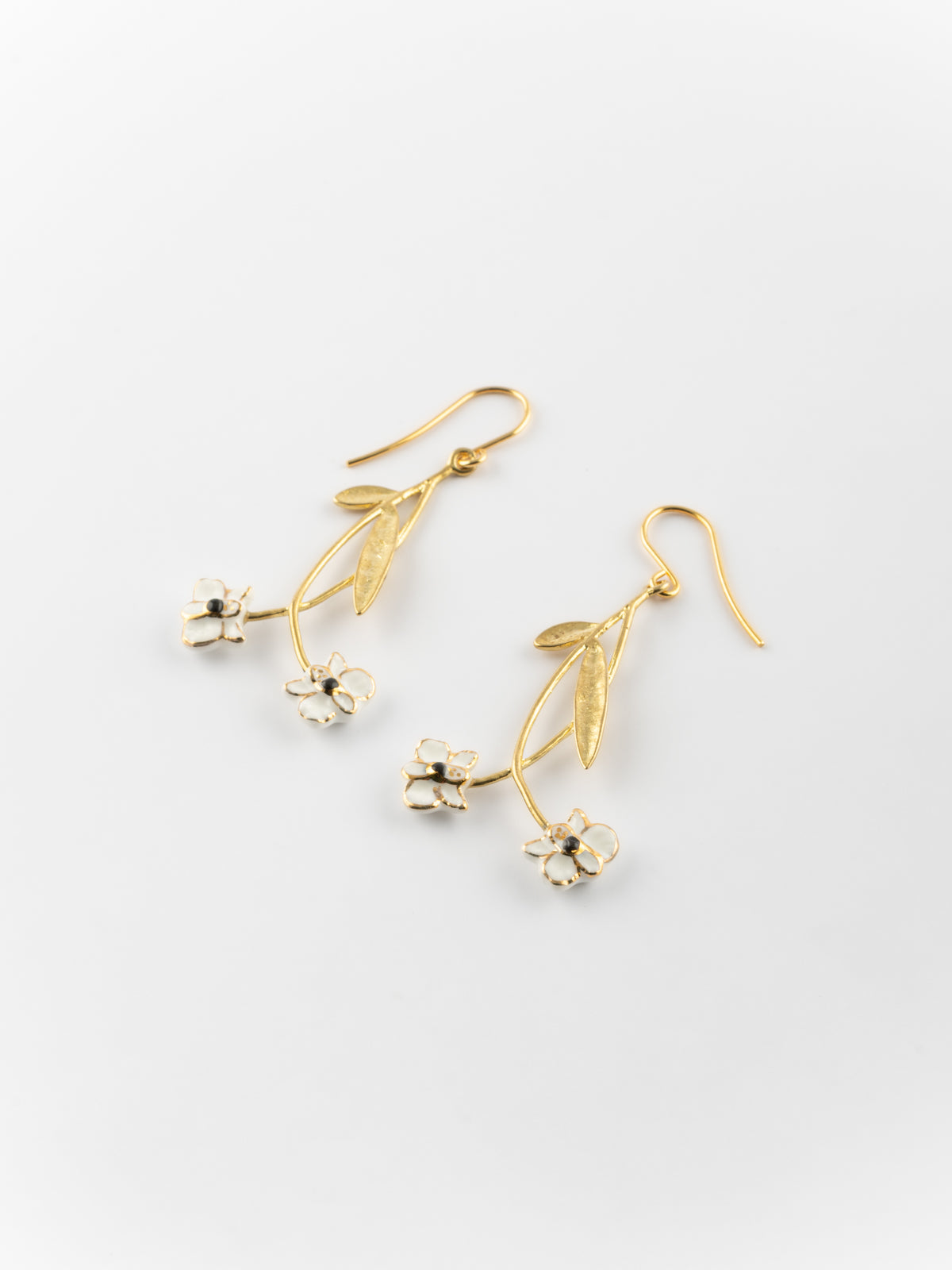 Boucles d'oreilles branche orchidée