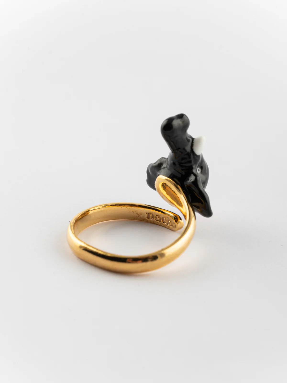 Bague tête éléphant d'Asie - Image 5