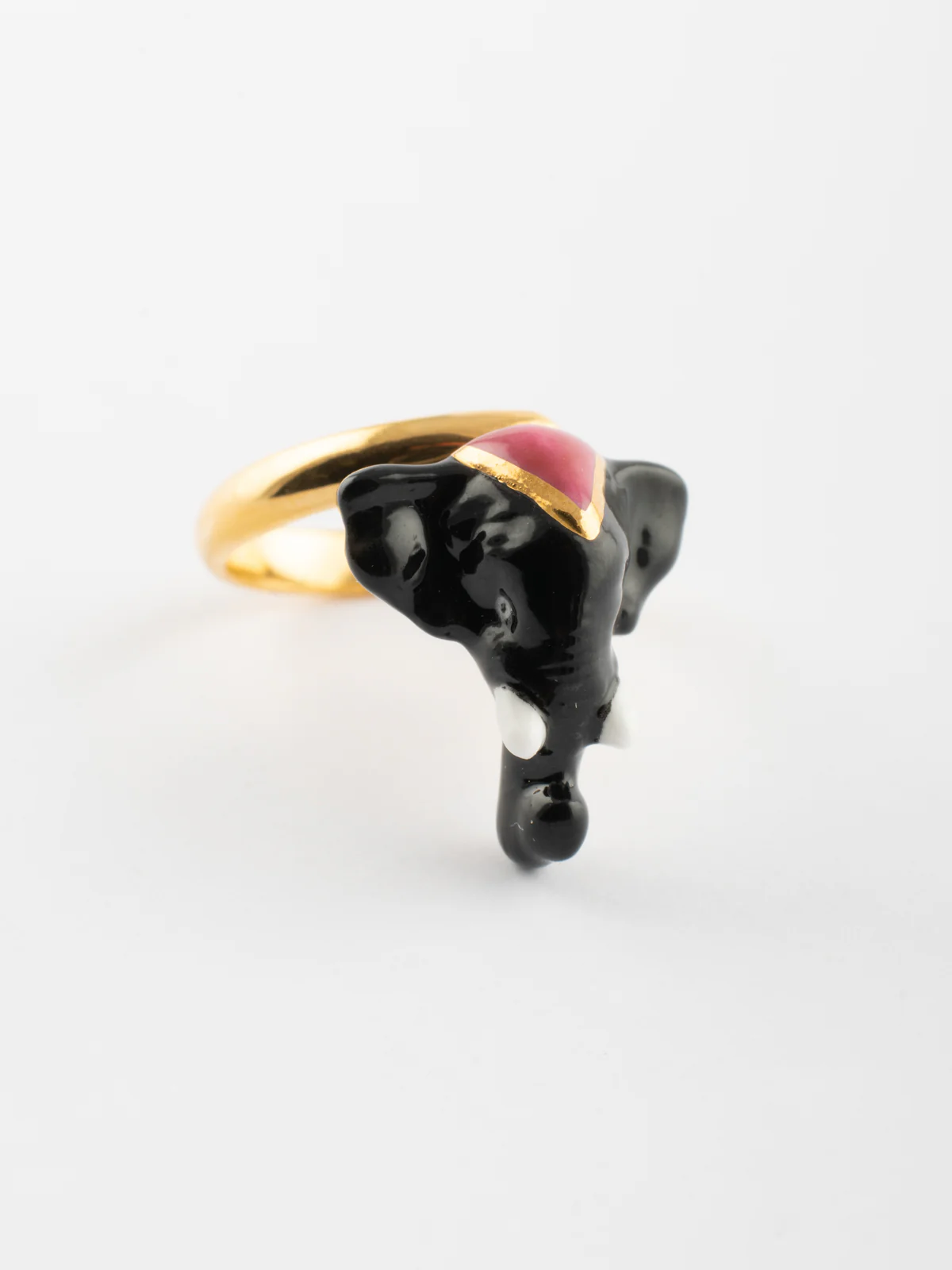 Bague tête éléphant d'Asie - Image 6