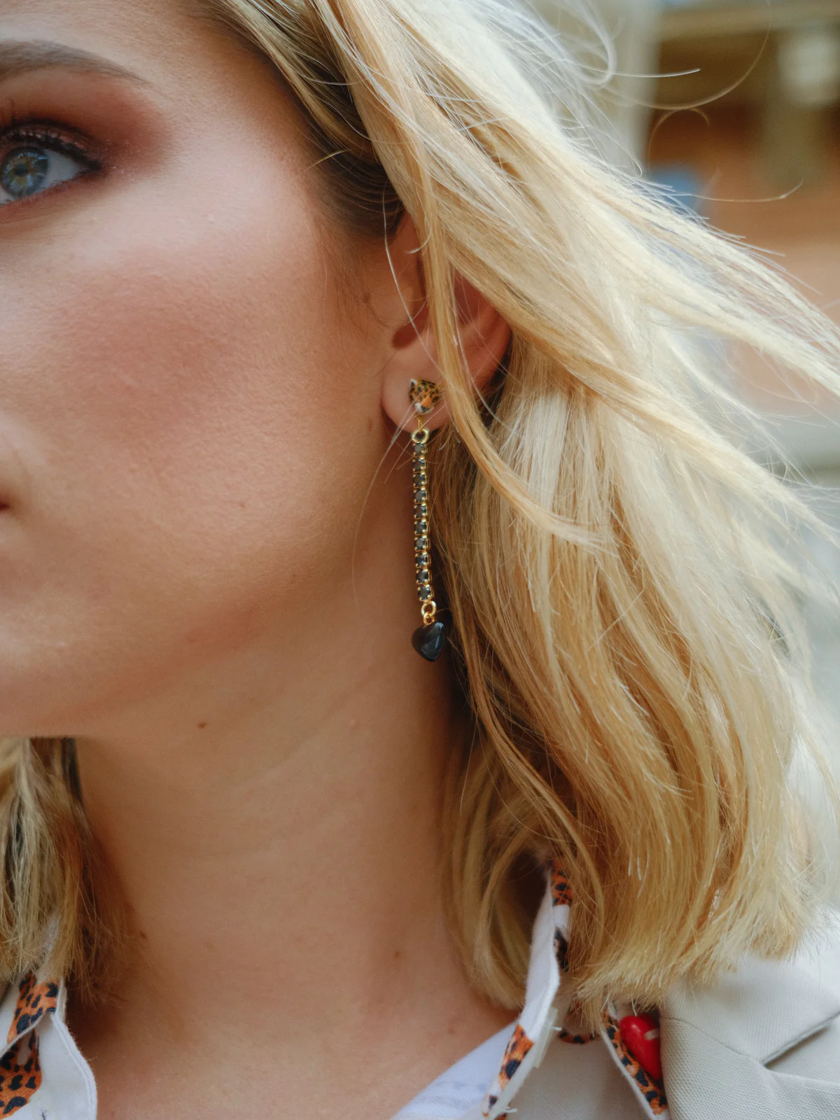 Boucles d'oreilles strass - Premier amour - Image 3