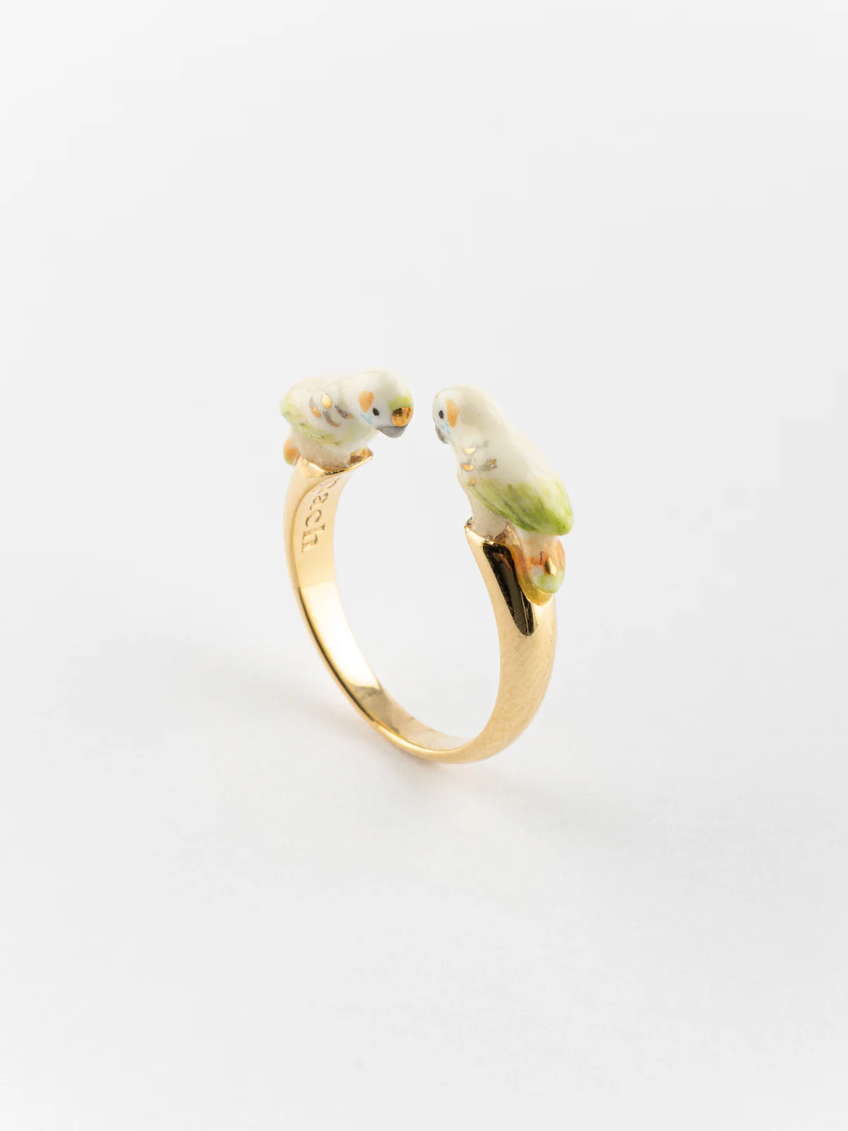 Bague FaceToFace perruche blanche