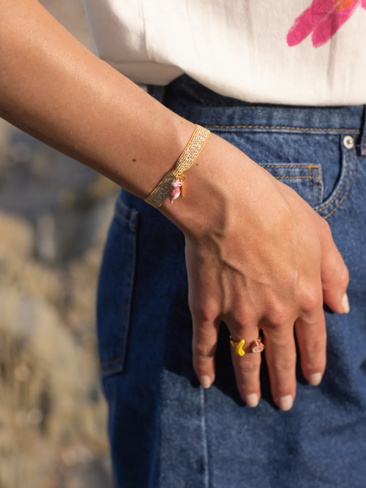Bracelet twistband cacatoès rose - Image 3
