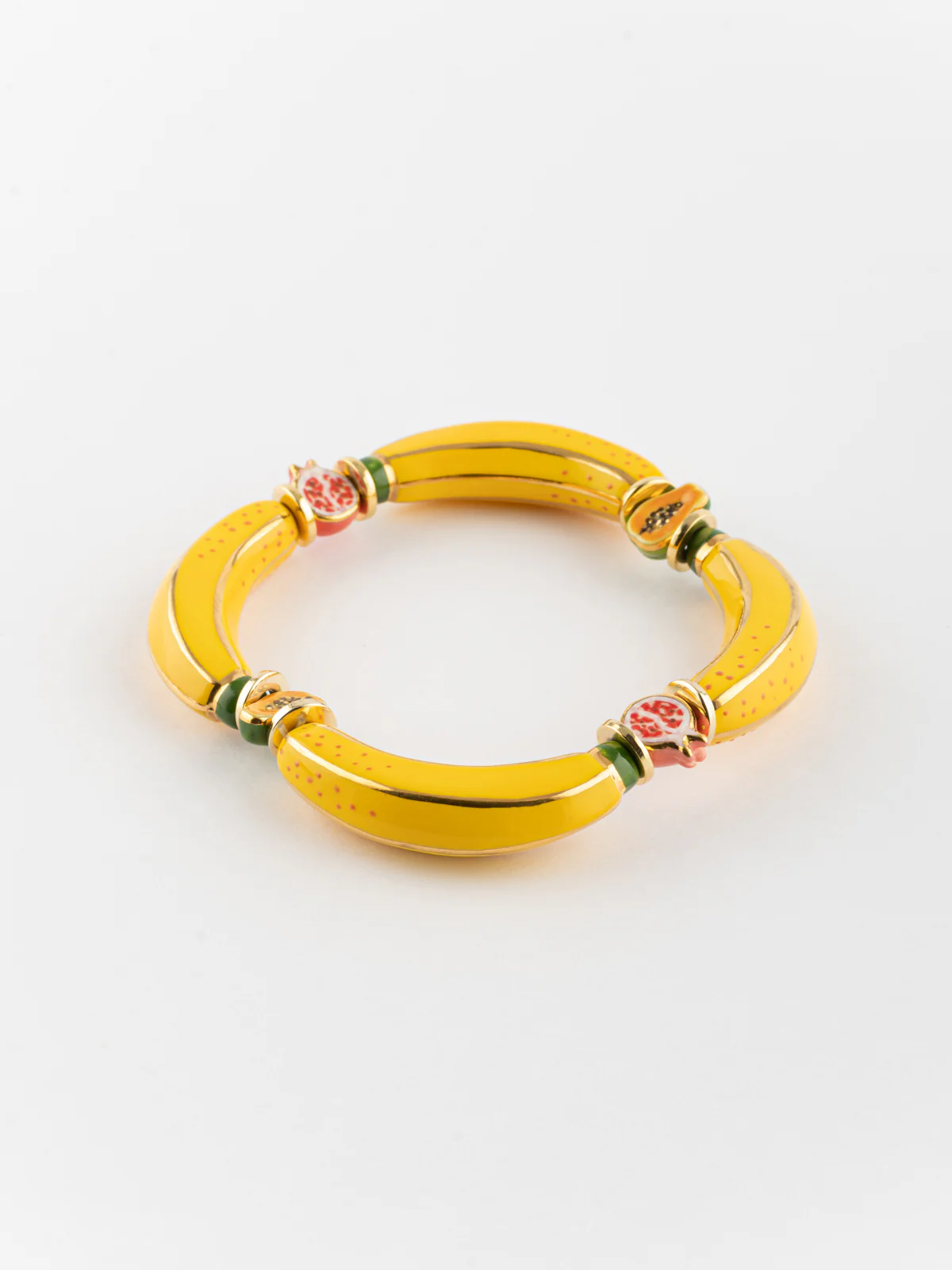 Bracelet fruits et perles bananes jaunes