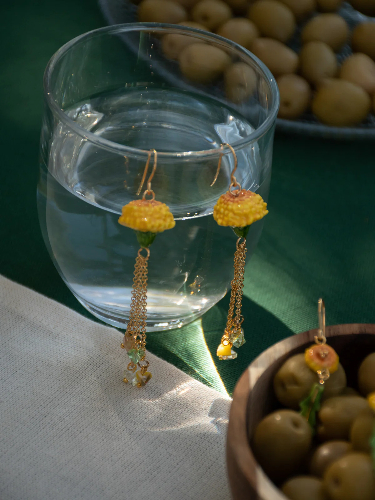 Boucles d'oreilles pissenlit et perles - Image 4