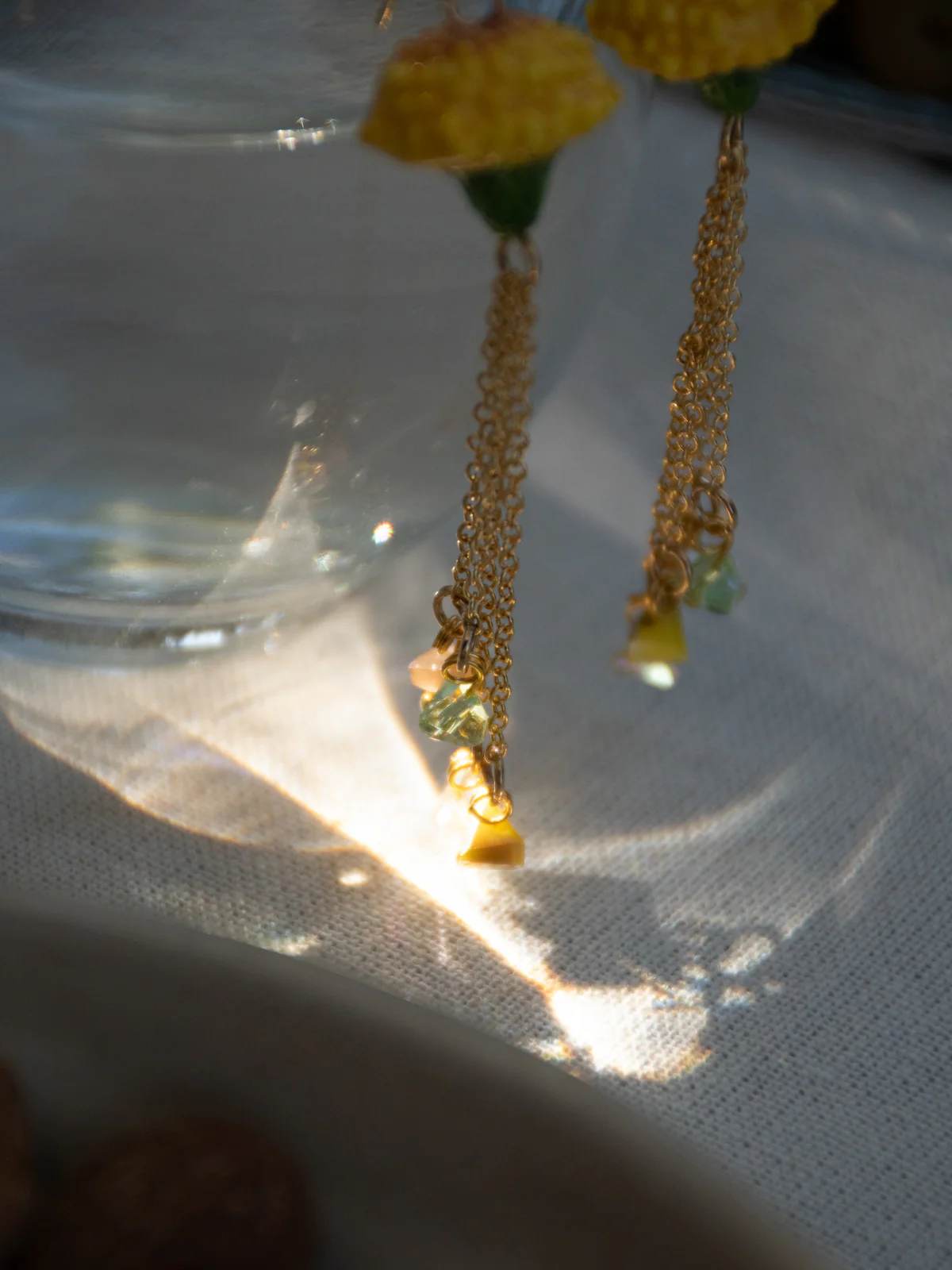 Boucles d'oreilles pissenlit et perles - Image 5