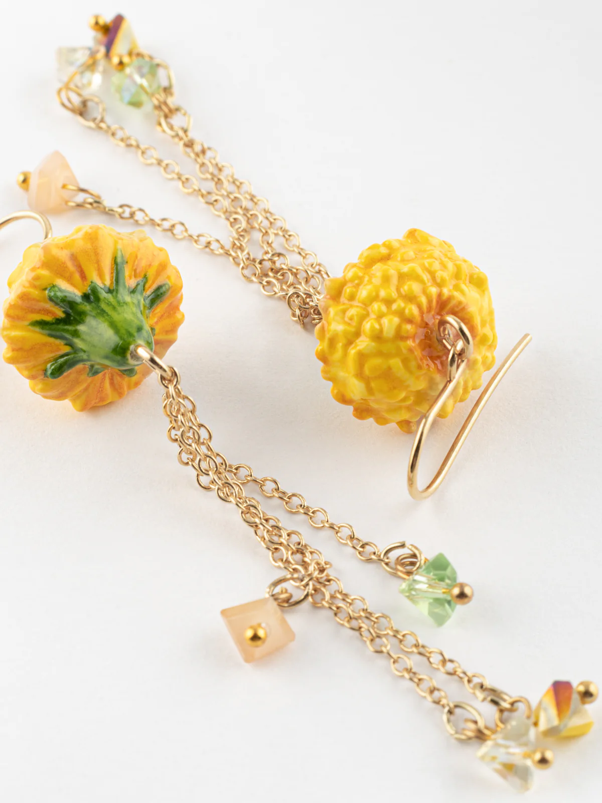 Boucles d'oreilles pissenlit et perles - Image 6