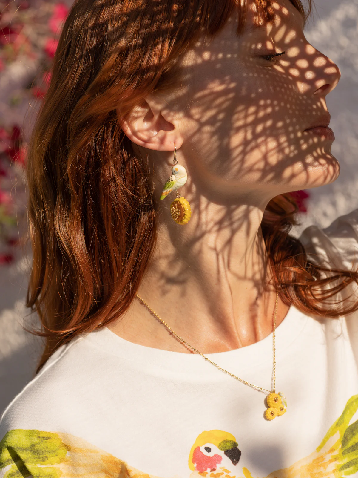 Boucles d'oreilles perruche et pissenlit - Image 2