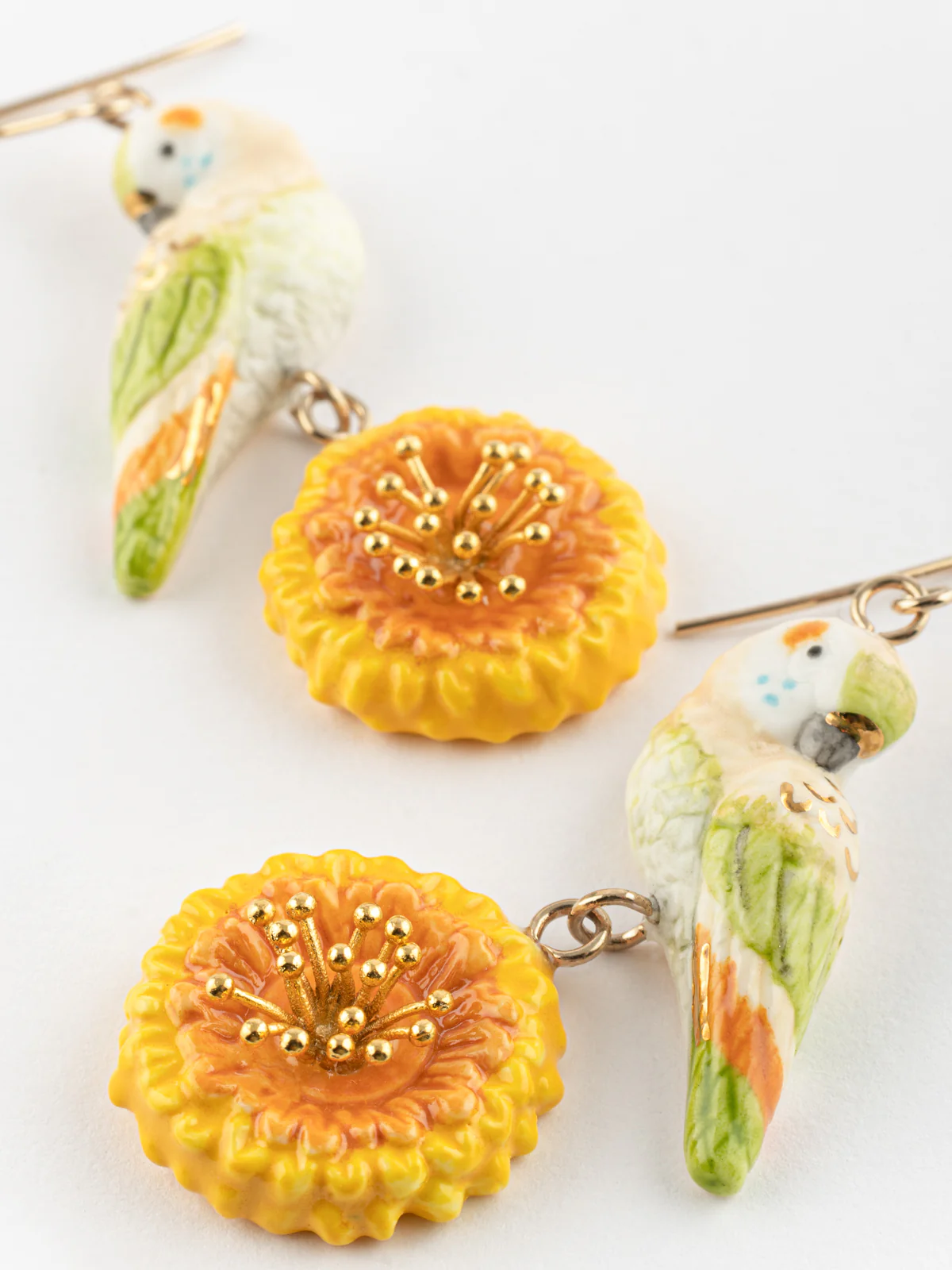 Boucles d'oreilles perruche et pissenlit - Image 7