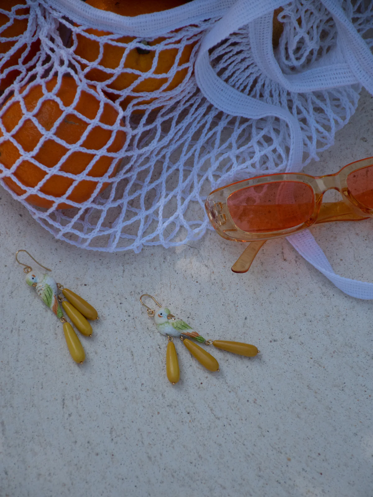 Boucles d'oreilles perruche et gouttes - Image 4