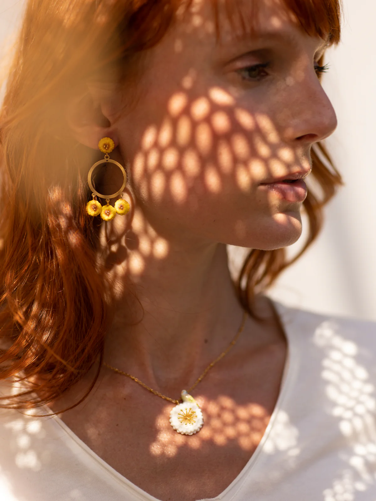 Boucles d'oreilles rondes pissenlit - Image 2