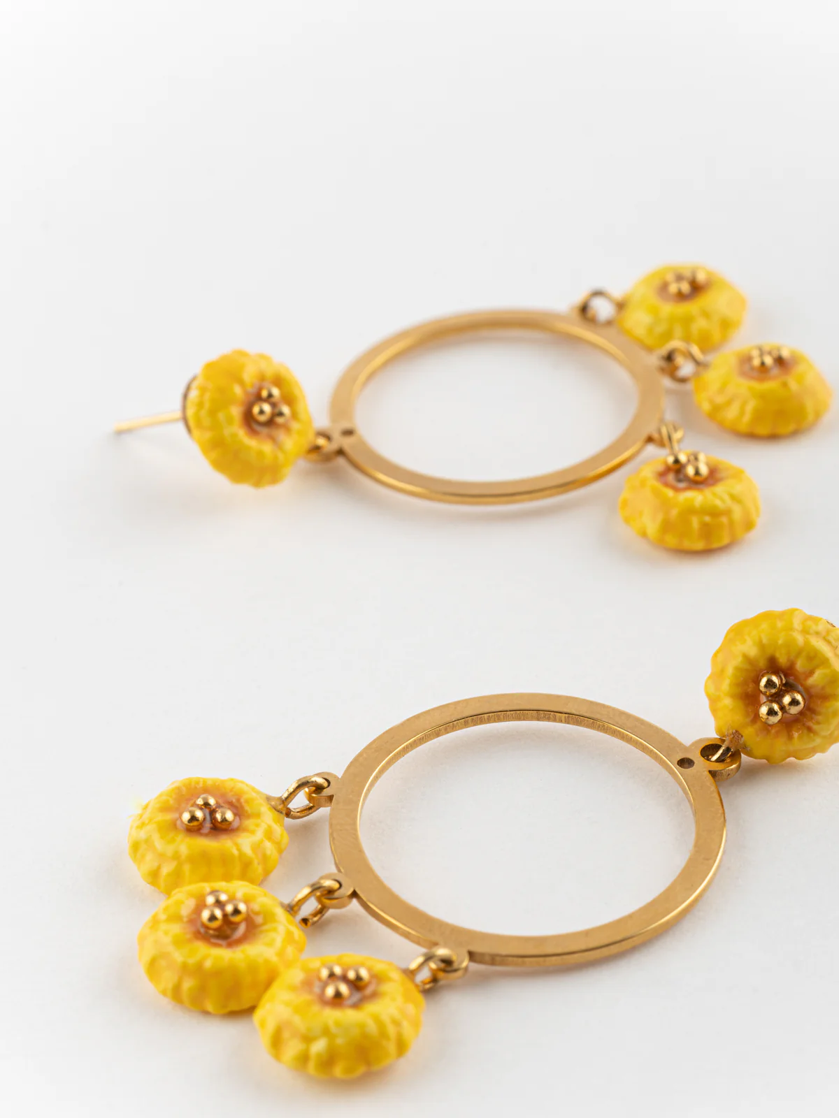 Boucles d'oreilles rondes pissenlit - Image 6