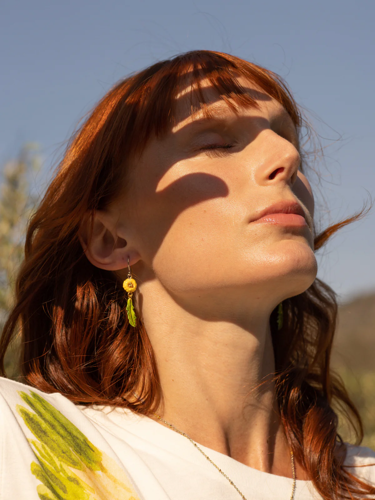 Boucles d'oreilles pissenlit et feuille - Image 2