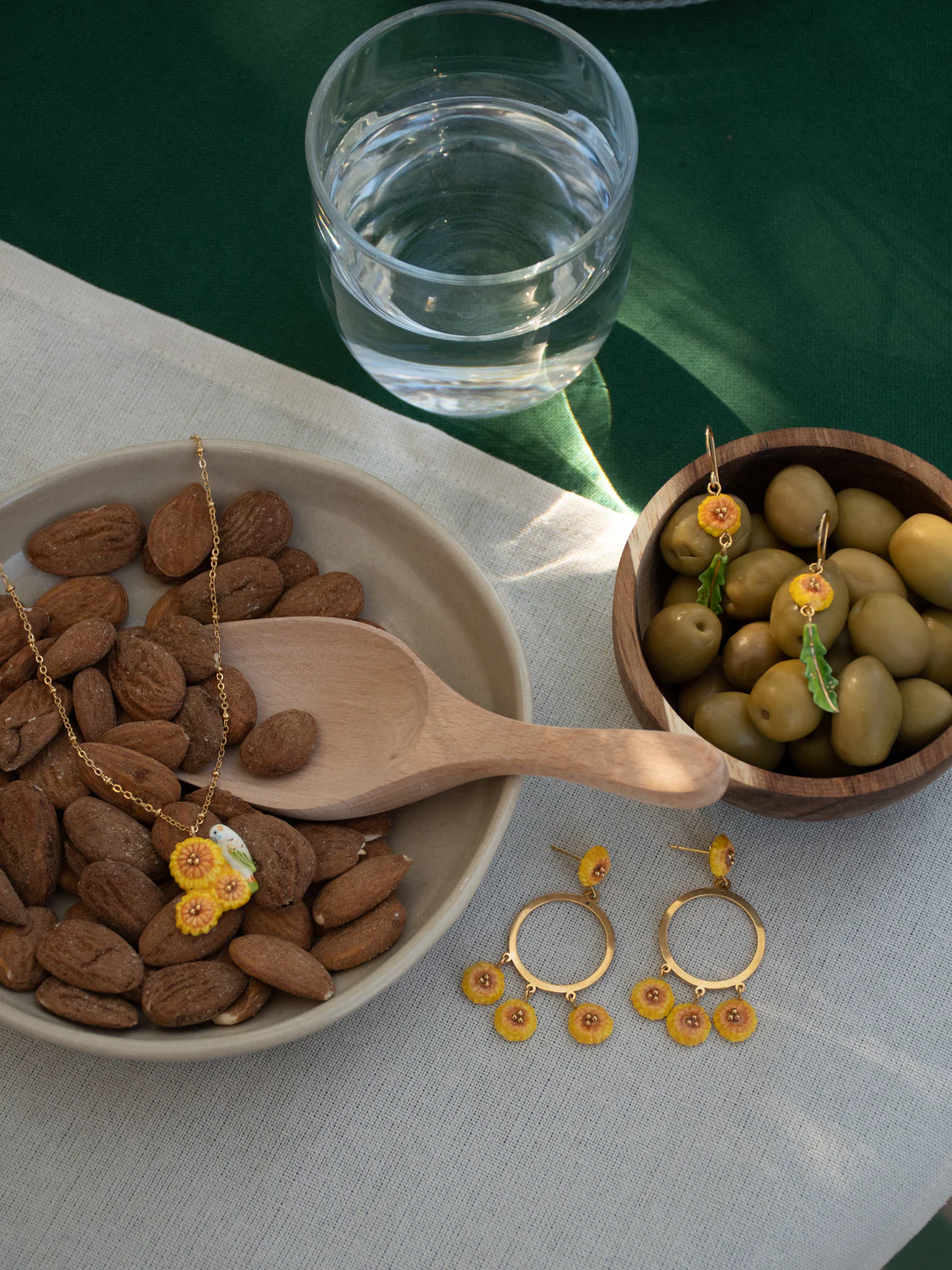 Boucles d'oreilles pissenlit et feuille - Image 5