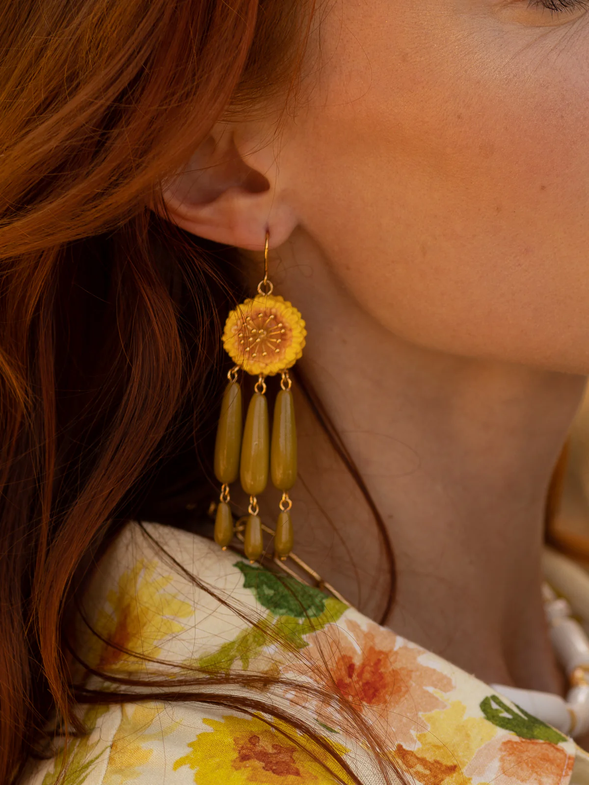 Boucles d'oreilles pissenlit & gouttes - Image 2