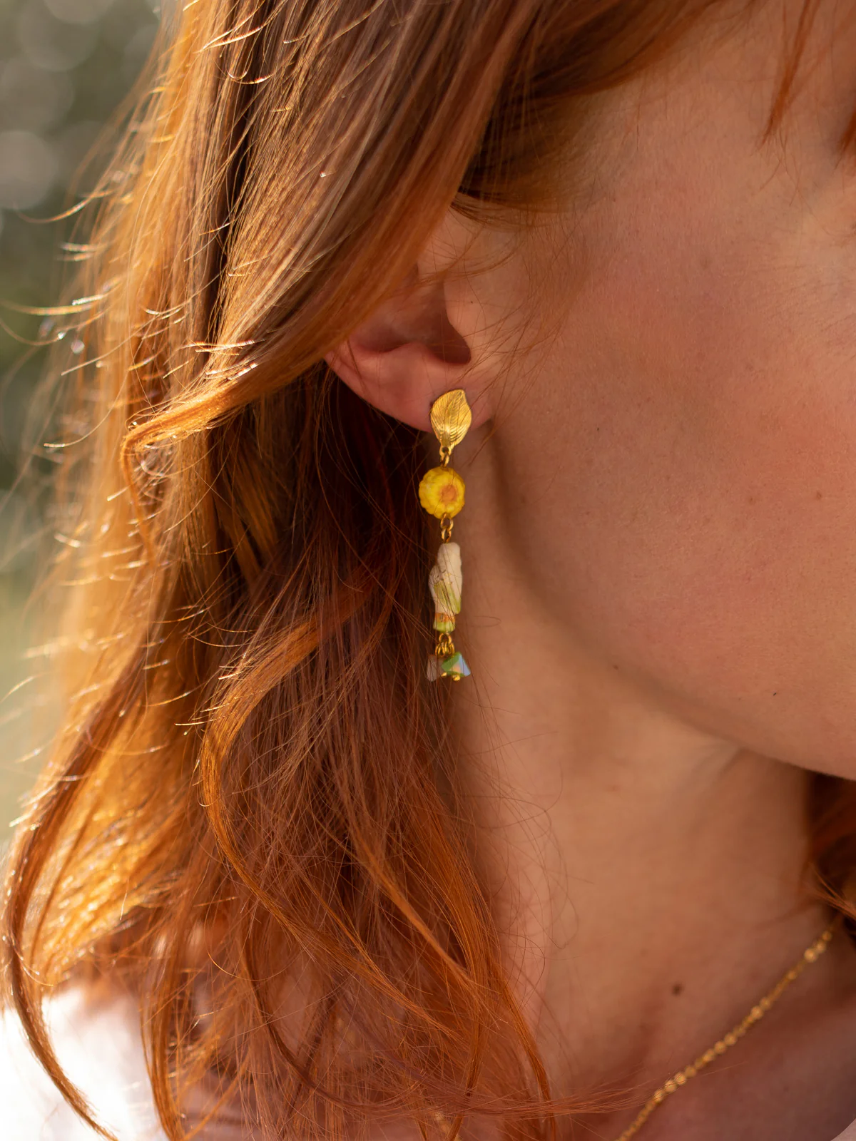 Boucles d'oreilles perruche et pampilles - Image 2