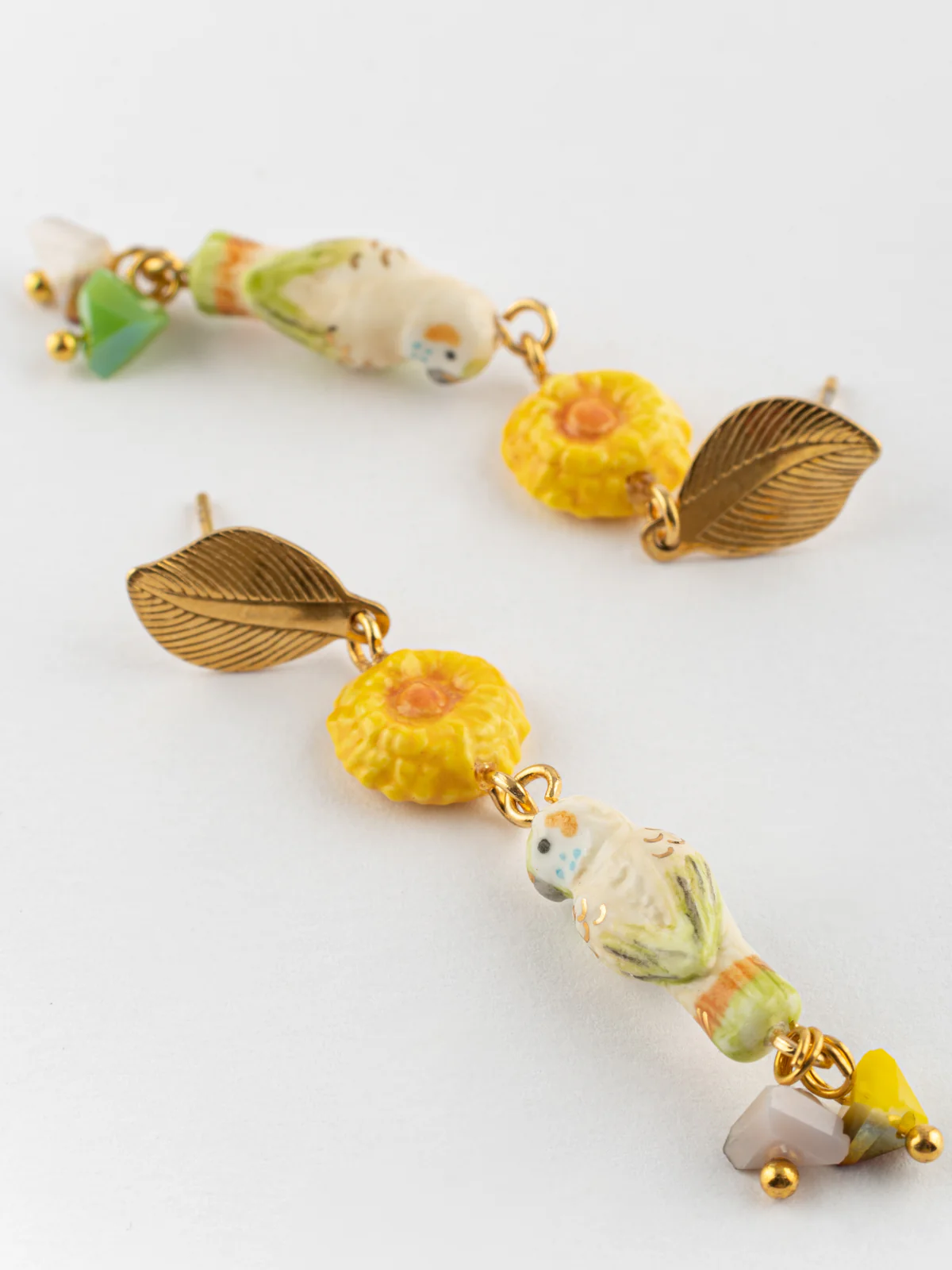 Boucles d'oreilles perruche et pampilles - Image 6