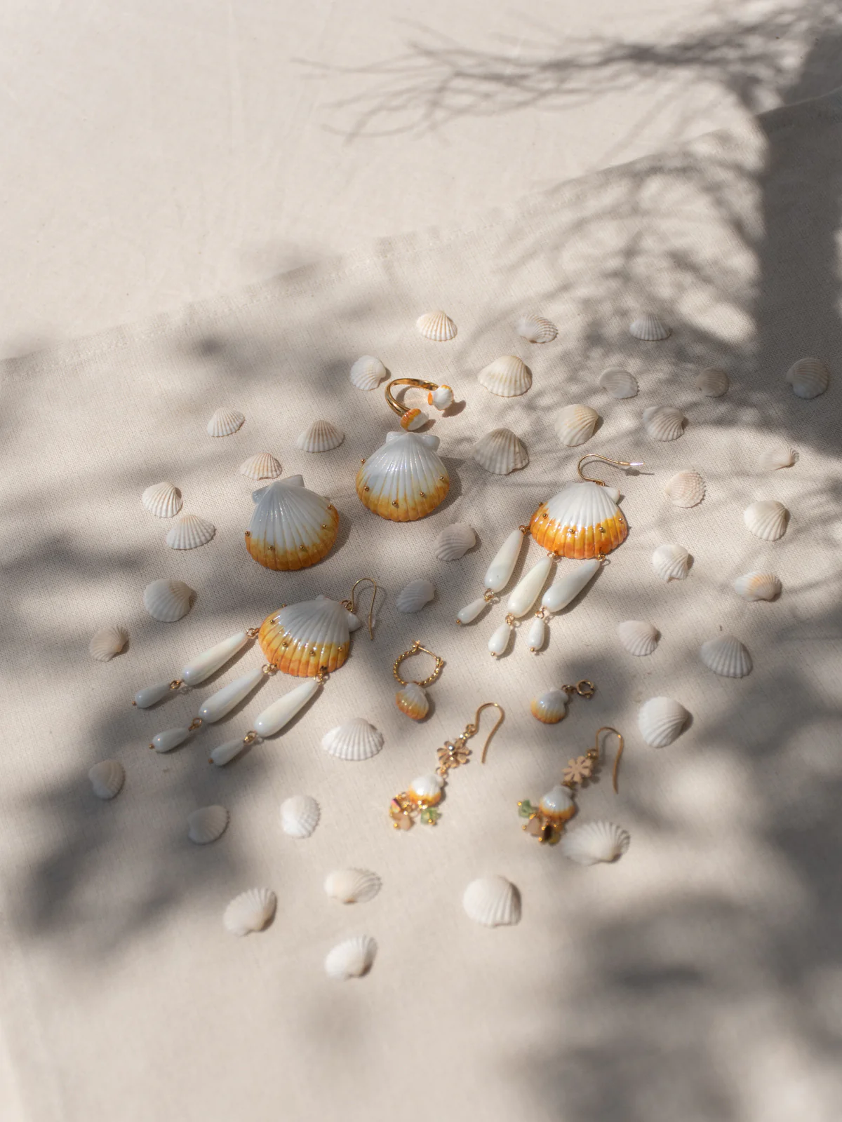 Boucles d'oreilles coquillage & gouttes - Image 4