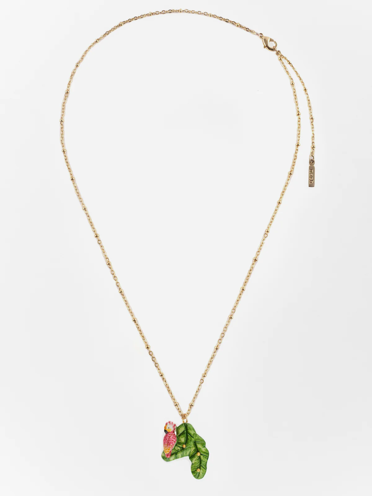 Collier cacatoès sur feuilles de bananier - Image 4