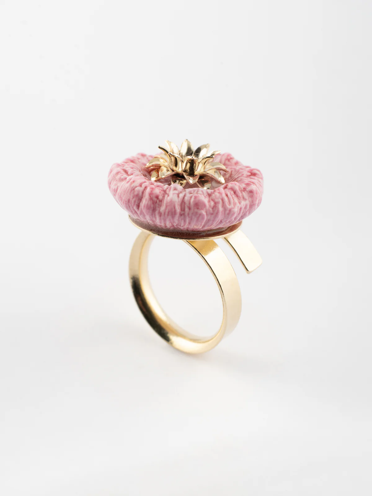 Bague chardon rose