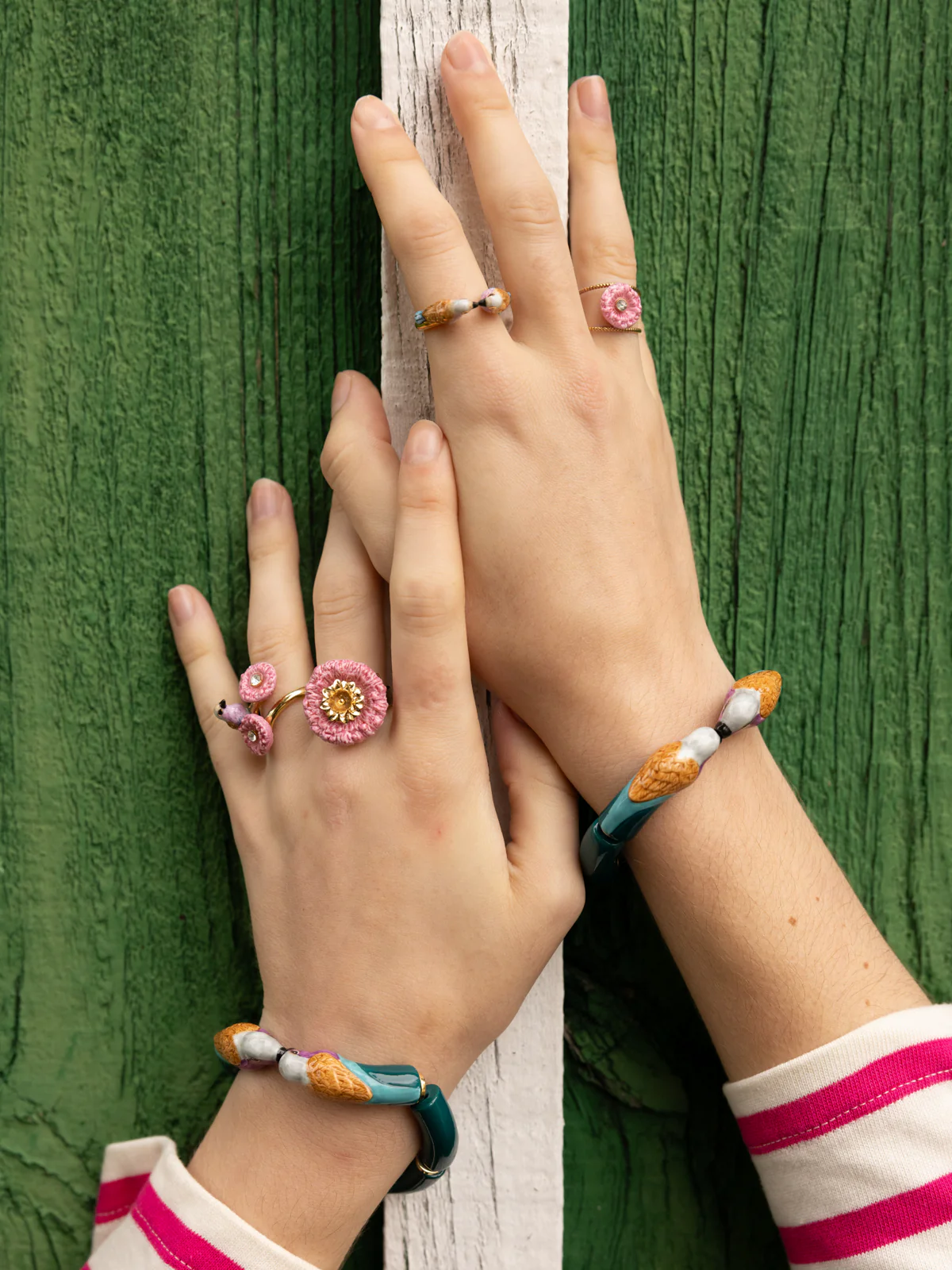 Bague chardon rose - Image 3